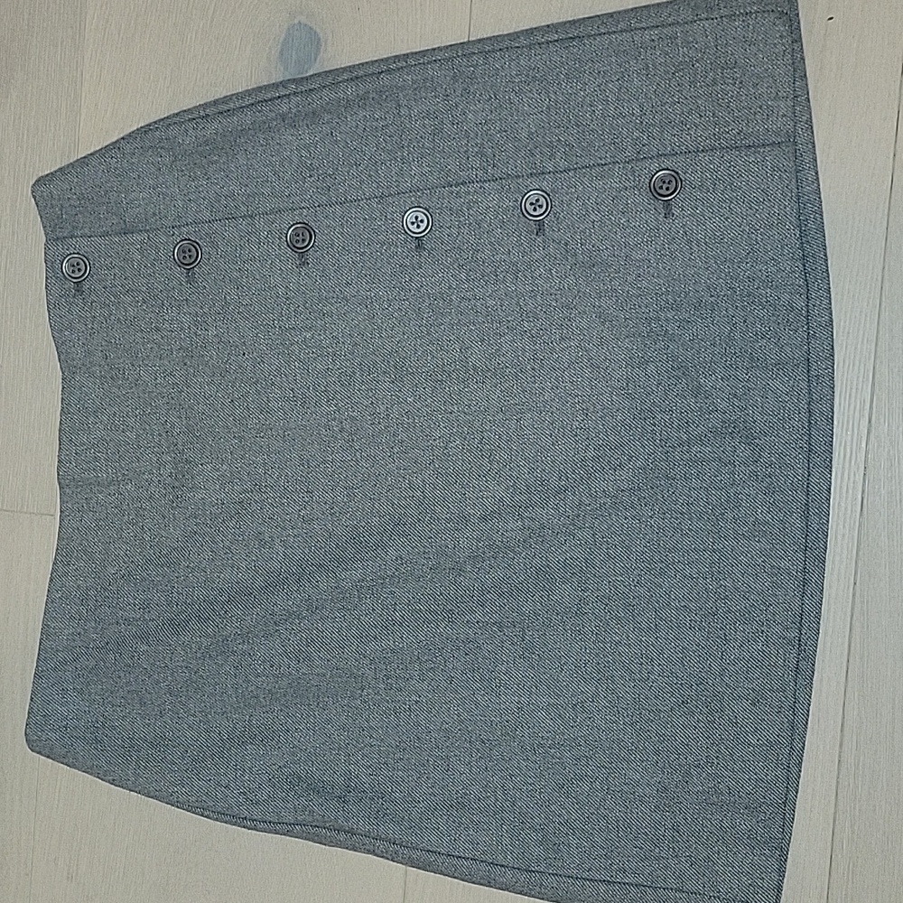 Banana Republic Wool Blend Buttoned Mini Skirt